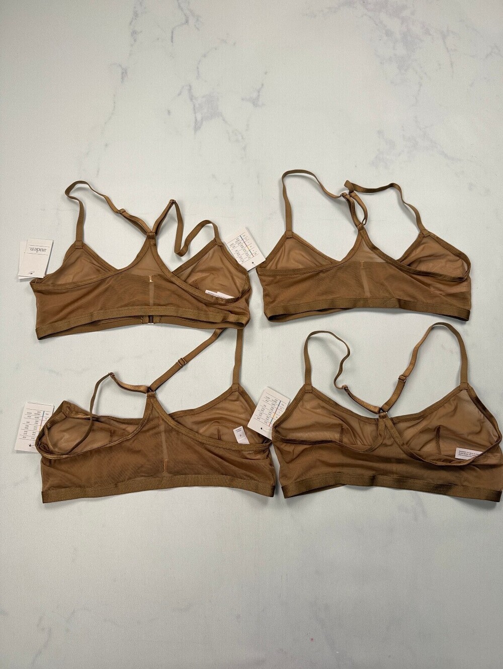 Auden Brown Bra Modern Fitted Bundle of 4 - Womens M 34CD 36BC